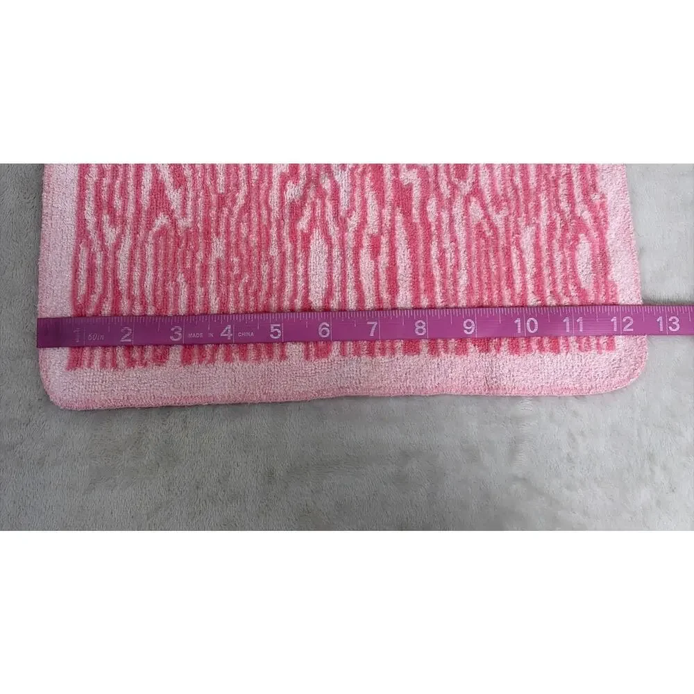 2 Vintage Fieldcrest Pink Towels, 1 Washcloth Zebra Tiger Wood Grain Pattern